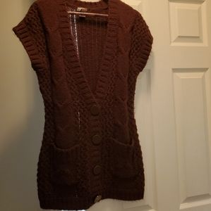 A short sleeve cardigan Sweater